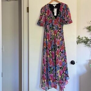 Topshop Multicolor Floral Midi Dress
